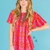 2 Fly Co. Strawberry Aztec Top -Clothing Women's Clothing/Brgs sales store 2Flystrawberrywines85