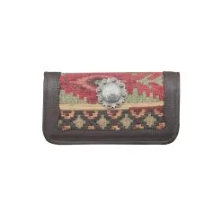 American West Santa Fe Hand Woven Tapestry Ladies Tri-Fold Wallet