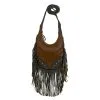 American West Fringed Cowgirl Hobo Crossbody Bag
