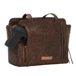 American West Annie's Secrect Zip Top Concealed Carry Tote -Clothing Women's Clothing/Brgs sales store 8783564C back withgun