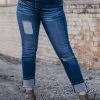 L&B Apparel Abela Story High Rise Distressed Boyfriend Jeans