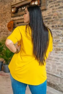 L&B Apparel Basic Babe Mustard 3/4 Sleeve Tunic 10 L&B Apparel Basic Babe Mustard 3/4 Sleeve Tunic -Clothing Women's Clothing/Brgs sales store BASIC 01 MUSTARD X 1 8ryt vu