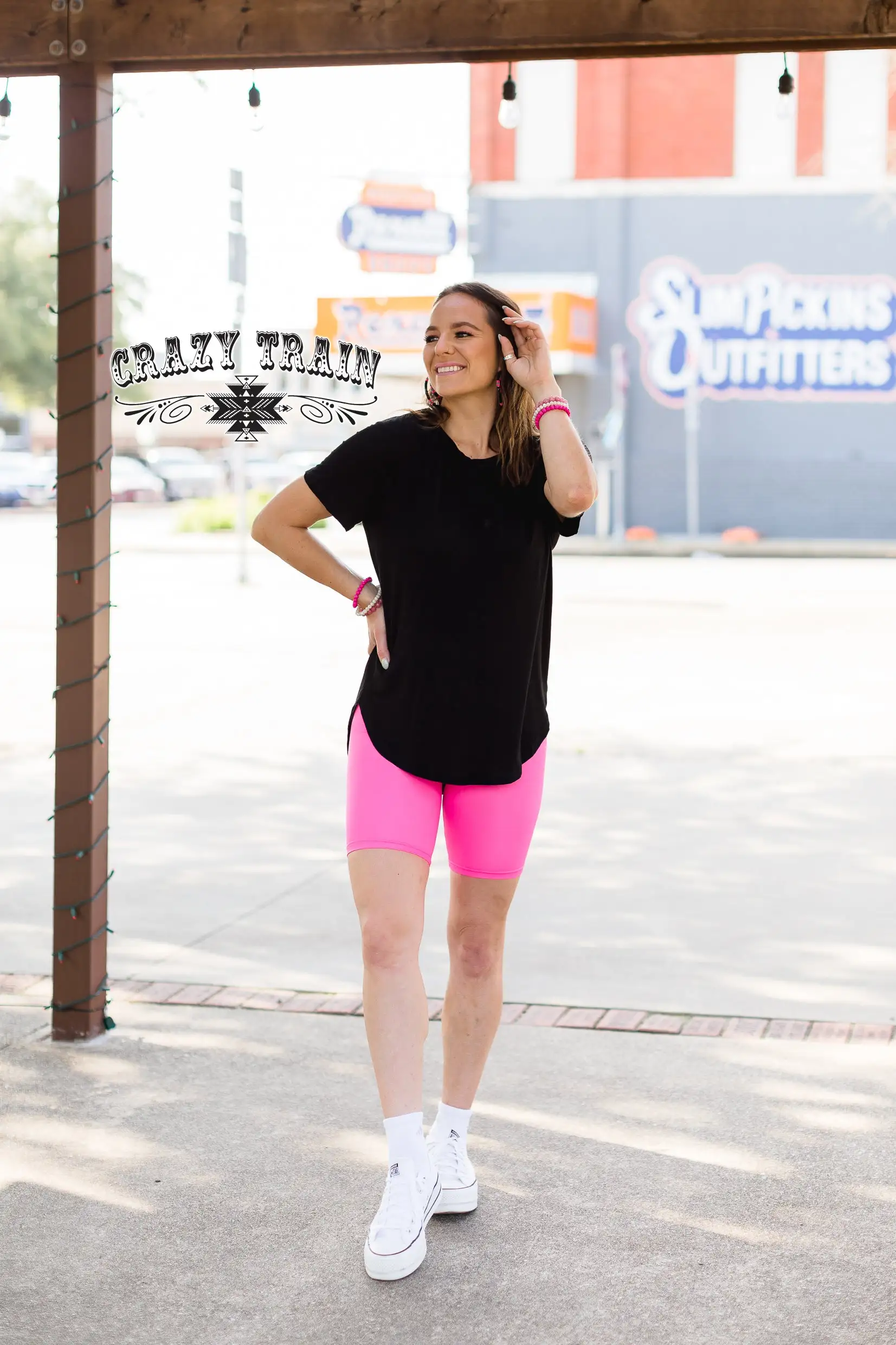 Crazy Train Clothing Neon Pink Bike Shorts 5 Crazy Train Clothing Neon Pink Bike Shorts - Image 3