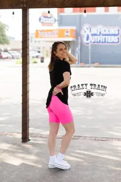 Crazy Train Clothing Neon Pink Bike Shorts 9 Crazy Train Clothing Neon Pink Bike Shorts -Clothing Women's Clothing/Brgs sales store BikerBabeNeonPink4