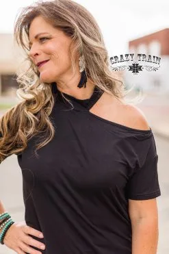 Crazy Train Clothing Blakely Black Top -Clothing Women's Clothing/Brgs sales store BlakelyBlackTop5