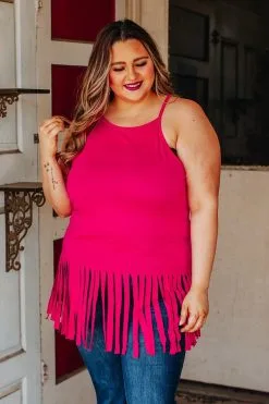 L&B Apparel Western Ways Fringe Tank