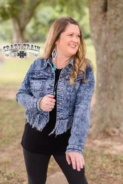 Crazy Train Clothing Denim Darlin Jacket -Clothing Women's Clothing/Brgs sales store DenimDarlinJacketS6