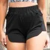 L&B Apparel Black Activewear Shorts -Clothing Women's Clothing/Brgs sales store EM121 BLACK 4