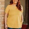 L&B Apparel Essential Plus Size Top Mustard 1 L&B Apparel Essential Plus Size Top Mustard -Clothing Women's Clothing/Brgs sales store ES1 STP M X 3