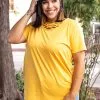 L&B Apparel Essential Caged Neckline Mustard Top -Clothing Women's Clothing/Brgs sales store ES4 SC MUS X 2 1