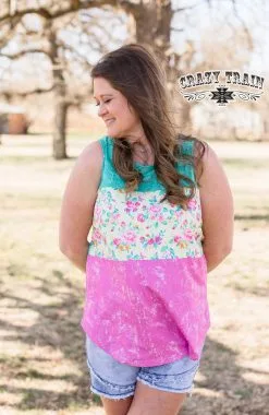 Crazy Train Clothing Floral Fancy Tank