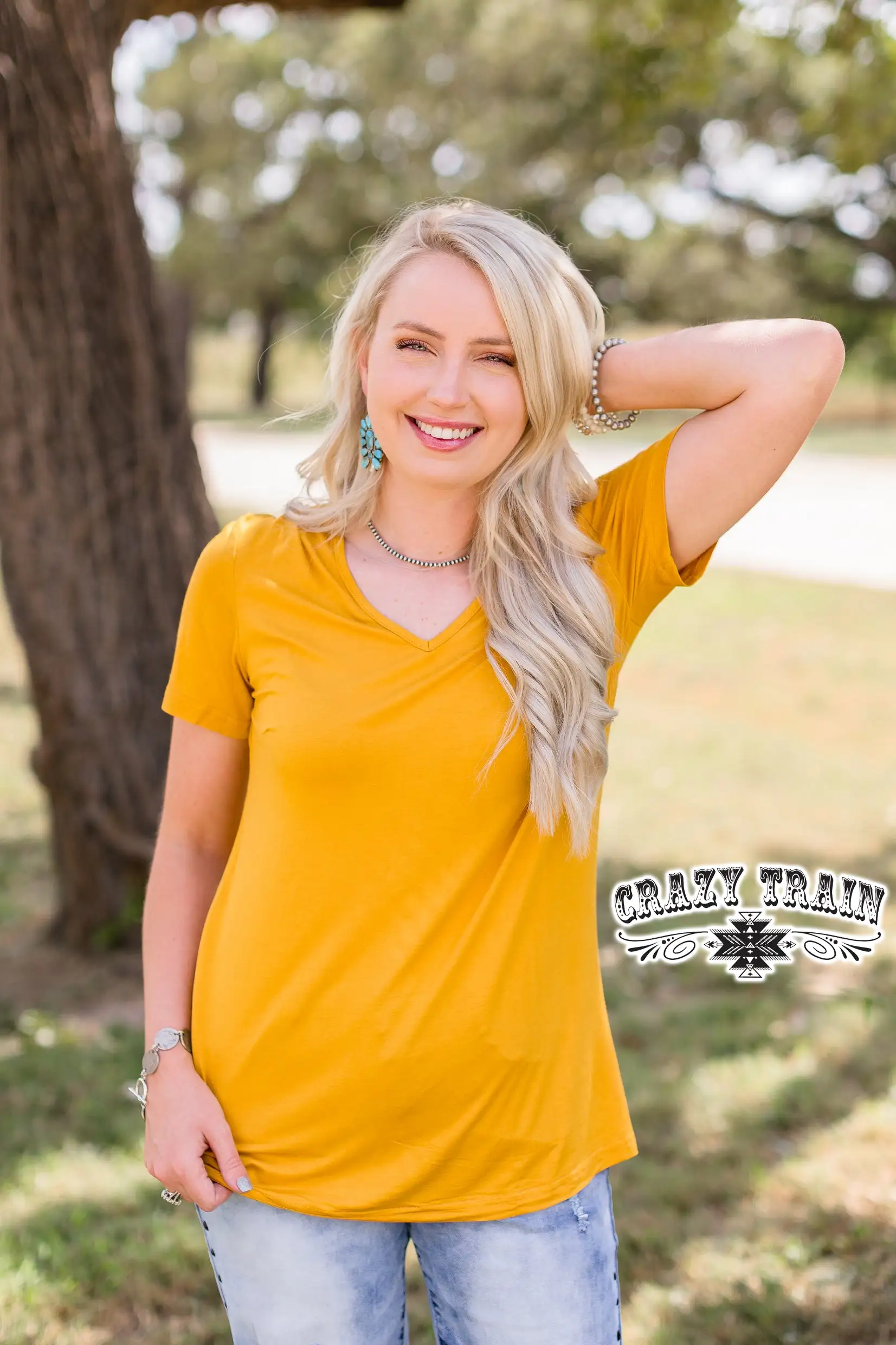 Crazy Train Apparel Forever Fave Basic Mustard Top 4 Crazy Train Apparel Forever Fave Basic Mustard Top - Image 2