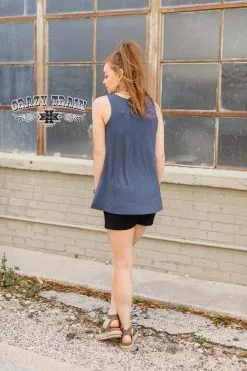 Crazy Train Clothing Go With The Flow Navy Tank 10 Crazy Train Clothing Go With The Flow Navy Tank -Clothing Women's Clothing/Brgs sales store GoWithTheFlowNavy4