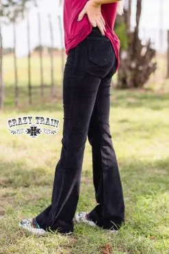 Crazy Train Clothing Good Vibes Black Corduroy Flares -Clothing Women's Clothing/Brgs sales store GoodVibesCorduroysBlack4