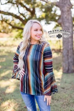 Crazy Train Clothing Harvest Flare Bell Sleeve Top