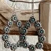 Blue Tortoise Flower Concho Teardrop Earrings -Clothing Women's Clothing/Brgs sales store IMG 0373 1