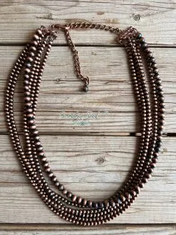 Isac Trading Copper Navajo Pearl Necklace