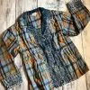 Bibi Quilted Plaid And Denim Shacket -Clothing Women's Clothing/Brgs sales store IMG 0666 2