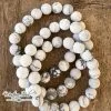 Trendy Wholesale White Marbled Bead Stretch Bracelet