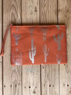 Blue Tortoise Cactus Pouch Bag