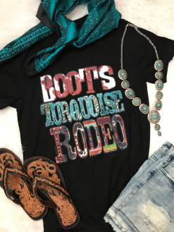 L&B Life Boots Turquoise Rodeo T-shirt