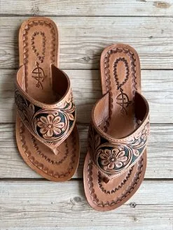 American Darling Sunshine Vibes Tooled Leather Sandals