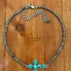 Isac Trading Turquoise Cross Choker Necklace -Clothing Women's Clothing/Brgs sales store IMG 4076 4 1