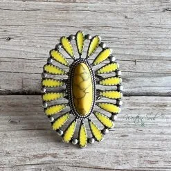 Blue Tortoise Amarilla Western Ring