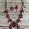 Blue Tortoise Rojo Canyon Squash Blossom Necklace Set -Clothing Women's Clothing/Brgs sales store IMG 5307 1 1 1