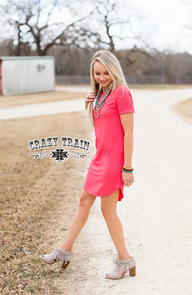 Crazy Train Clothing Line Drive Dress Coral 6 Crazy Train Clothing Line Drive Dress Coral - Image 4