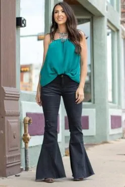 L&B Apparel Black Bell Bottoms Jeans