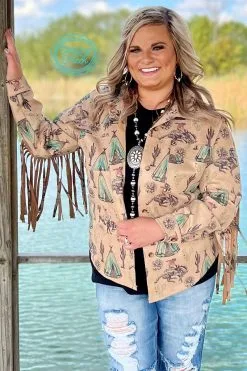 Sterling Kreek Cowboys And Indians Jacket -Clothing Women's Clothing/Brgs sales store IMG 9419