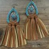 Blue Tortoise Fancy Fringe Earrings -Clothing Women's Clothing/Brgs sales store IMG 9666 1