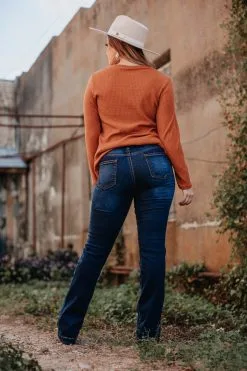 L&B Apparel Dark Wash Bootcut Jeans -Clothing Women's Clothing/Brgs sales store JJE5 DW 4 1