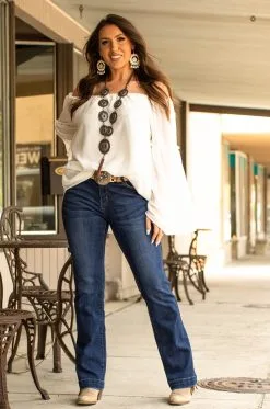 L&B Apparel Mid Wash Boot Cut Jeans