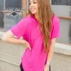 Crazy Train Clothing Crazy Train Basic Fuchsia Top -Clothing Women's Clothing/Brgs sales store JustPeachyFusha2
