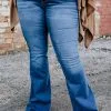 L&B Apparel Plus Size Mid Wash Flare Jeans -Clothing Women's Clothing/Brgs sales store L18021 MW X 1