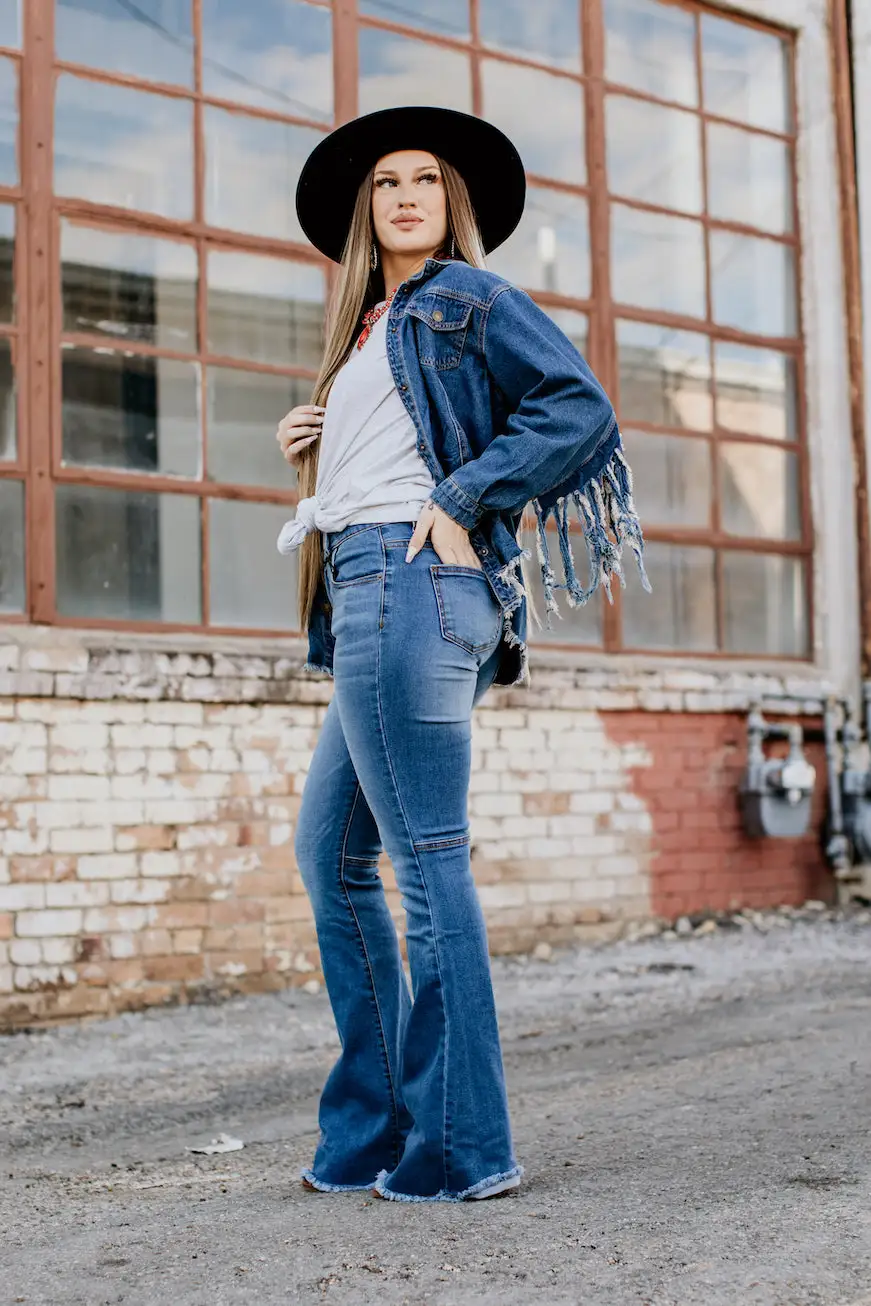 L&B Apparel Emersyn Mid Wash Flare Jeans 6 L&B Apparel Emersyn Mid Wash Flare Jeans - Image 4