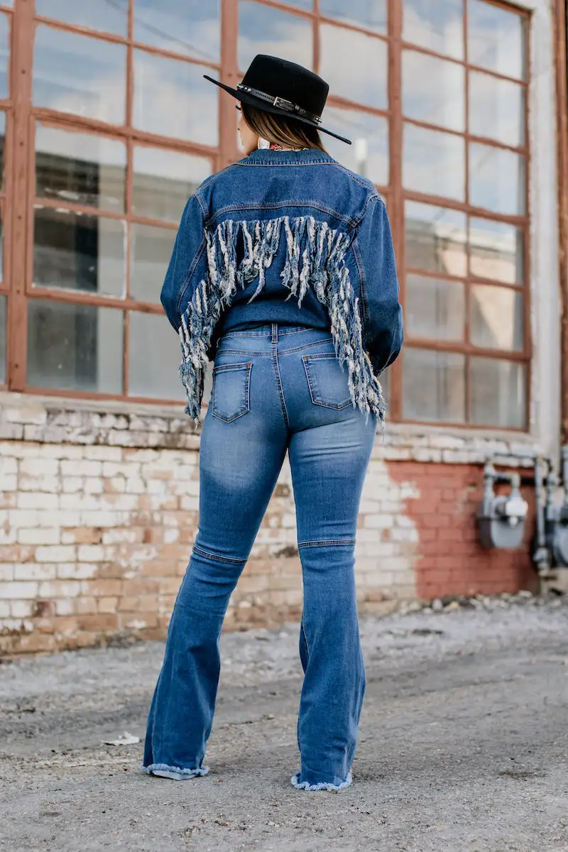 L&B Apparel Emersyn Mid Wash Flare Jeans 5 L&B Apparel Emersyn Mid Wash Flare Jeans - Image 3