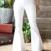 L&B Apparel Ivory Denim Flare Jeans High Rise -Clothing Women's Clothing/Brgs sales store L19008 ivy 1