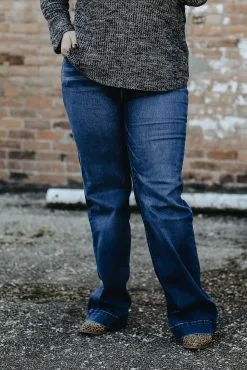 L&B Apparel Plus Size Trouser Bootcut Jeans