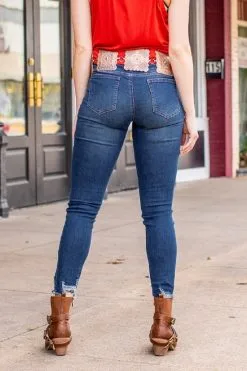 L&B Apparel Leopard Patches Skinny Jeans -Clothing Women's Clothing/Brgs sales store L20011 LADB 3