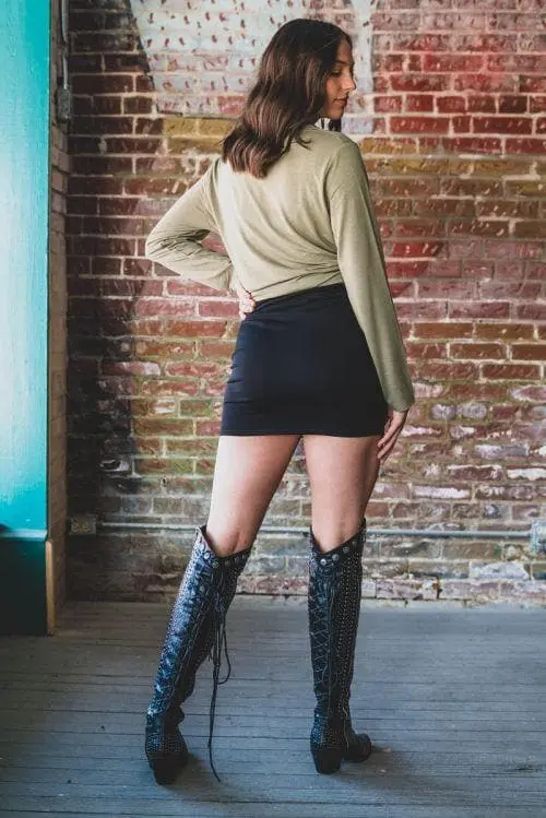 L&B Apparel Adorable Black Mini Skirt 5 L&B Apparel Adorable Black Mini Skirt - Image 3