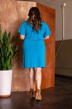 L&B Apparel Blue Jade Flutter Dress 14 L&B Apparel Blue Jade Flutter Dress -Clothing Women's Clothing/Brgs sales store MDR34 JAD X 4