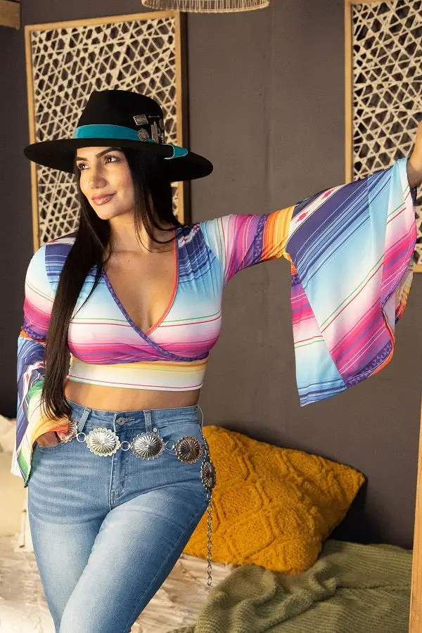 L&B Apparel Serape Print Crop Top 3 L&B Apparel Serape Print Crop Top