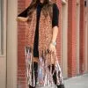 L&B Apparel Western Tooled Fringe Vest -Clothing Women's Clothing/Brgs sales store MH1689.PRINTS TOOLED LEATHER 2
