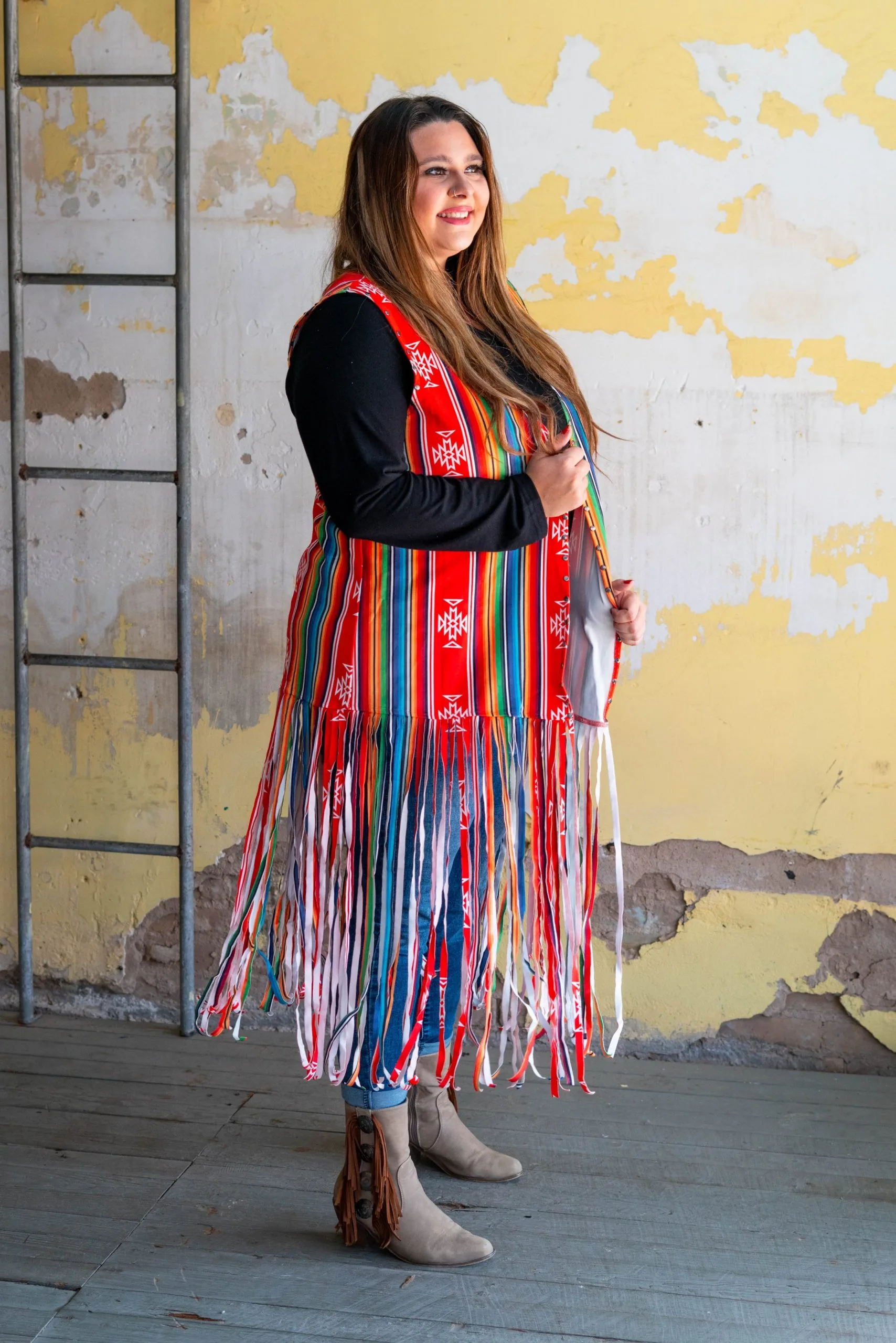 L&B Apparel Red River Aztec Fringe Vest 9 L&B Apparel Red River Aztec Fringe Vest - Image 7