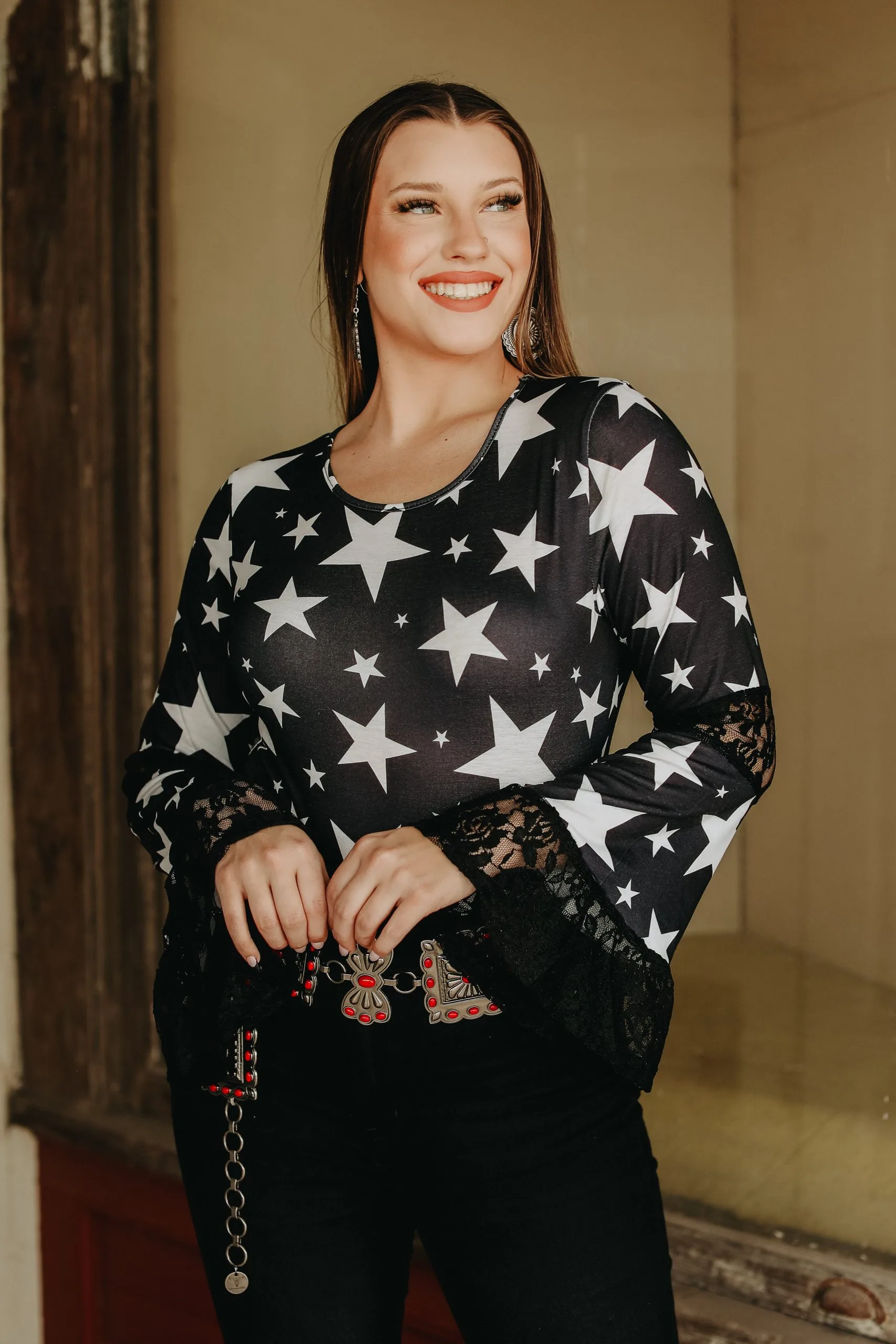 L&B Apparel Among The Stars Bell Sleeve Bodysuit 3 L&B Apparel Among The Stars Bell Sleeve Bodysuit