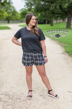 Crazy Train Clothing Mom Tucket Shorts -Clothing Women's Clothing/Brgs sales store MomTucketShortsAztec2
