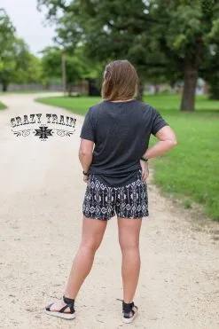 Crazy Train Clothing Mom Tucket Shorts -Clothing Women's Clothing/Brgs sales store MomTucketShortsAztec5